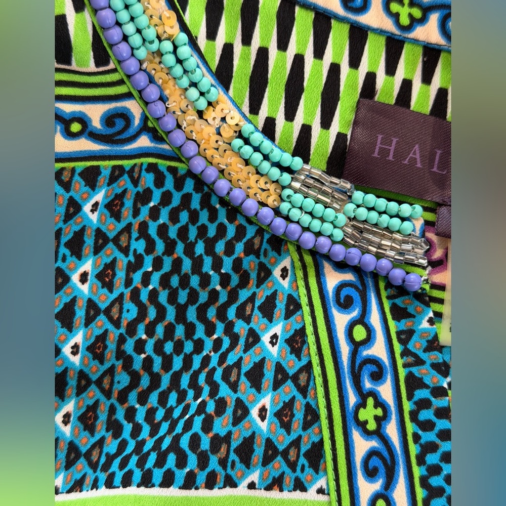 HALE BOB Beaded shirt dress multi-colored size small - Picture 12 of 12
